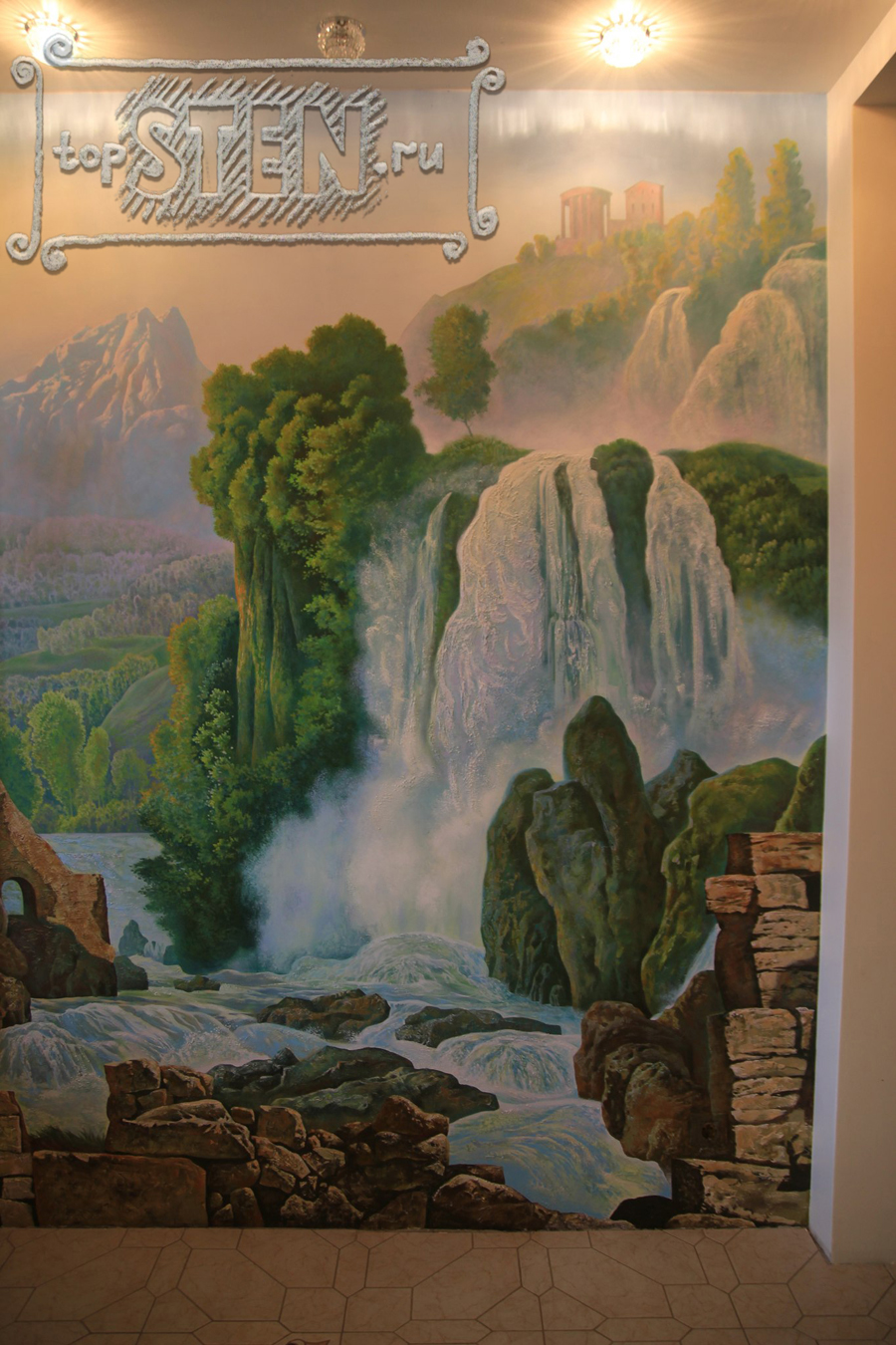 Настенная картина с водопадом